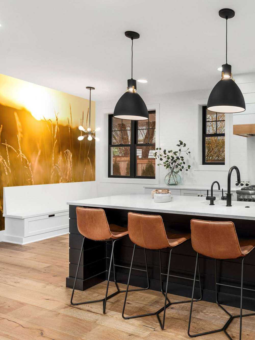 Solnedgang mellem kornet