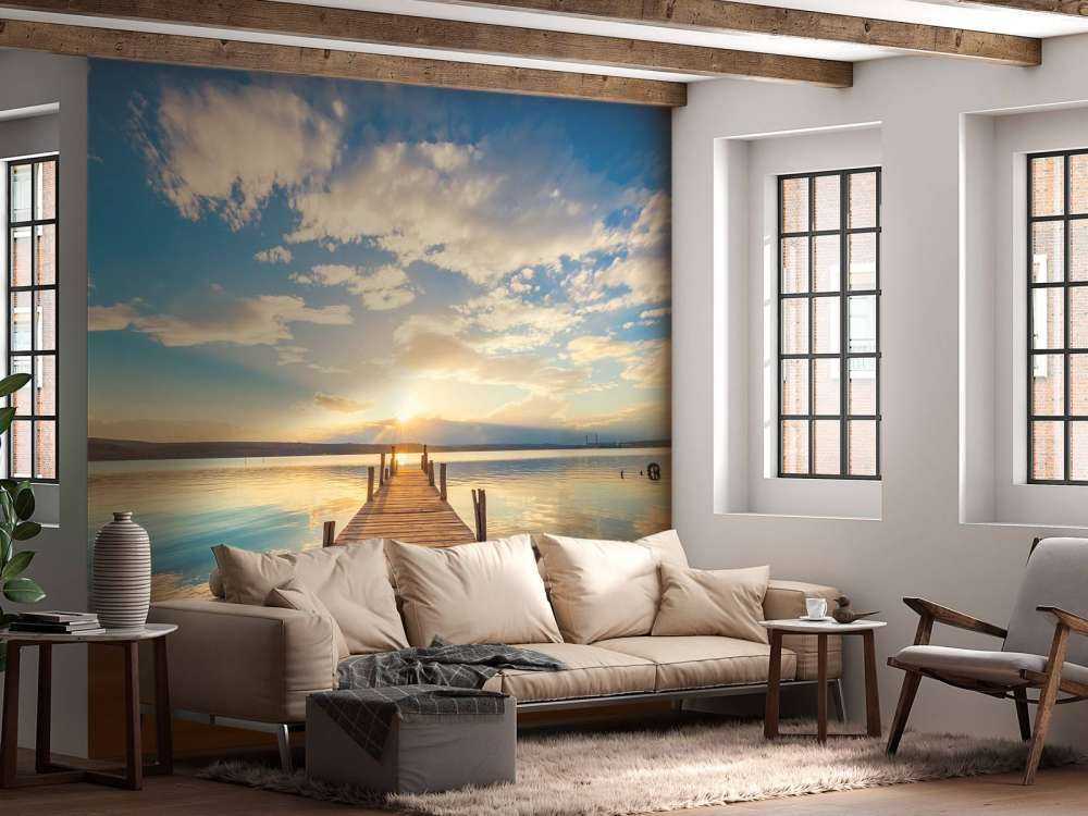 Anløbsbro ved søen