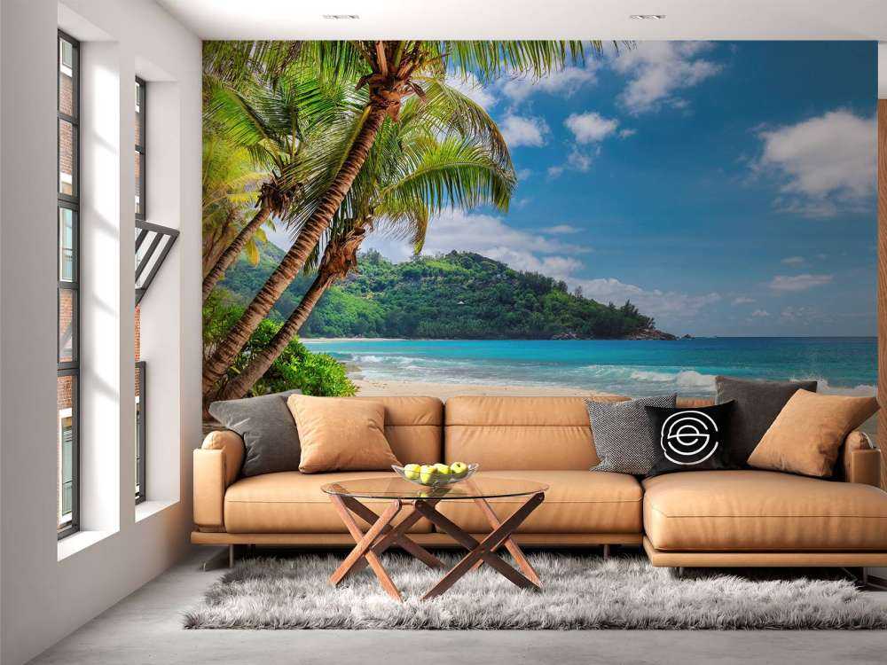 Smuk strand med palmer