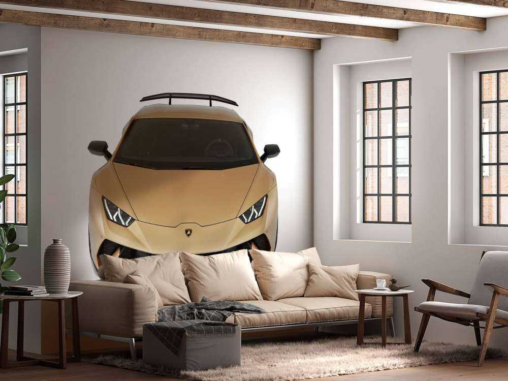 Lamborghini Huracan - Front ovenfra, hvid