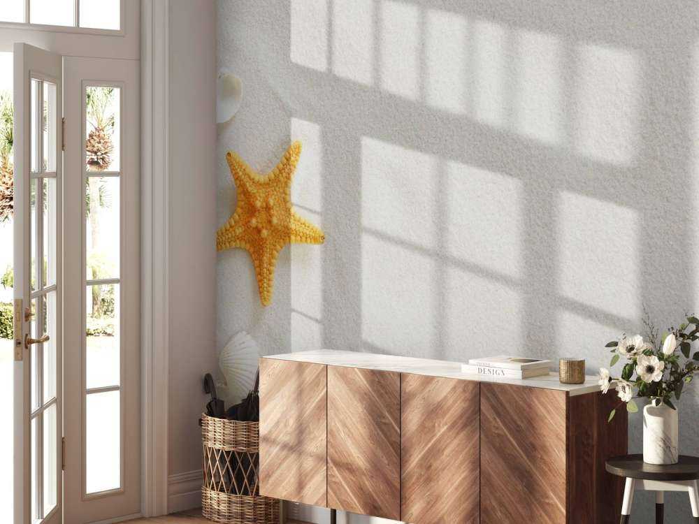 Søstjerne på hvidt sand