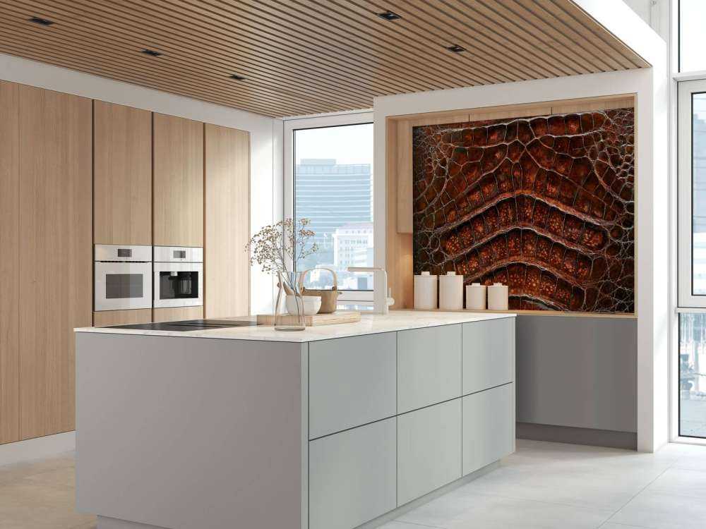 Krokodilleskindets tekstur