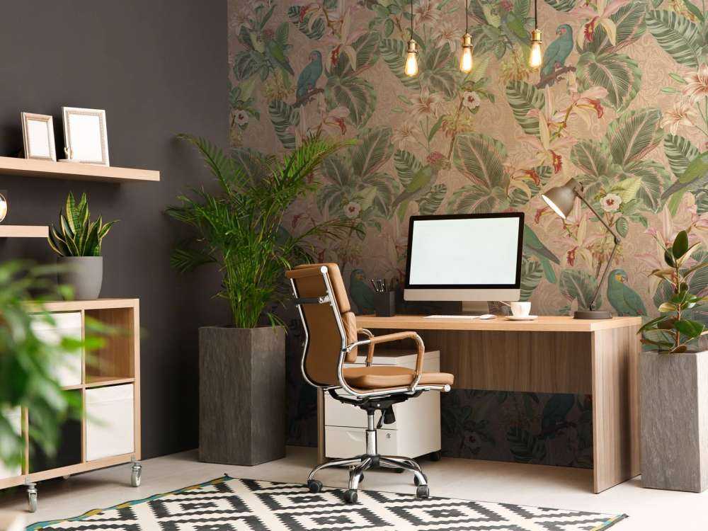 Tropiske junglefugle og papegøjer - terrakotta