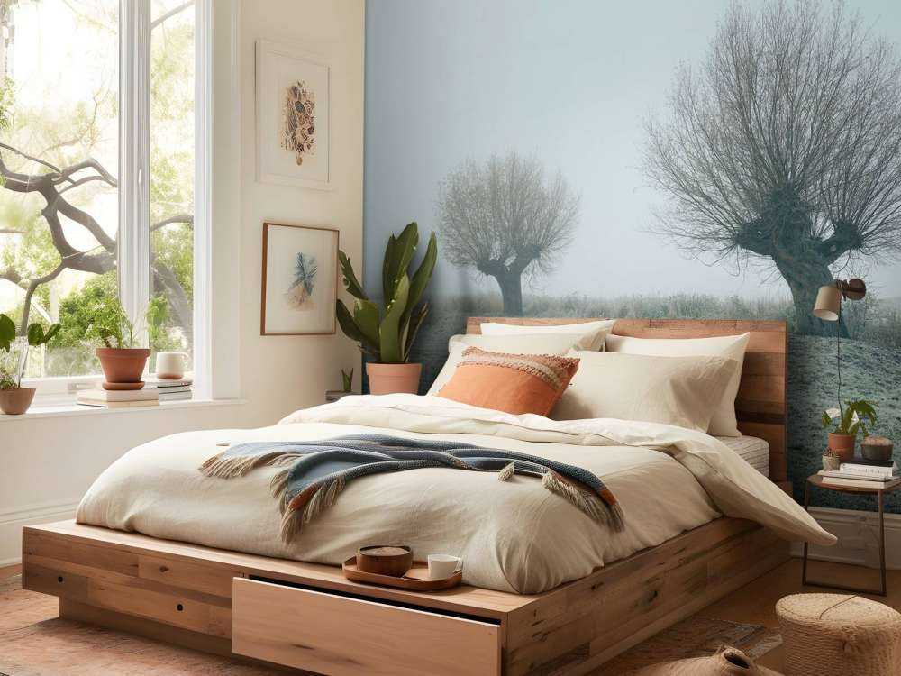 Pollard pilar i dimman