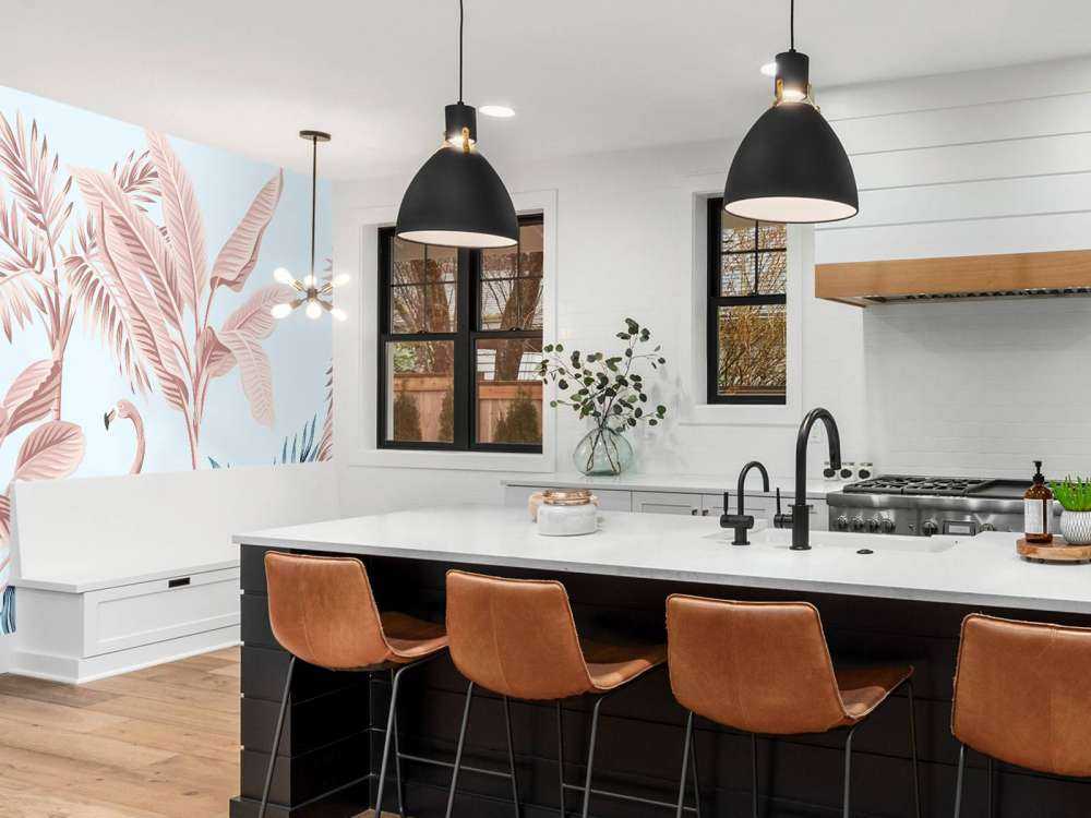 Rosa tropisk djungel