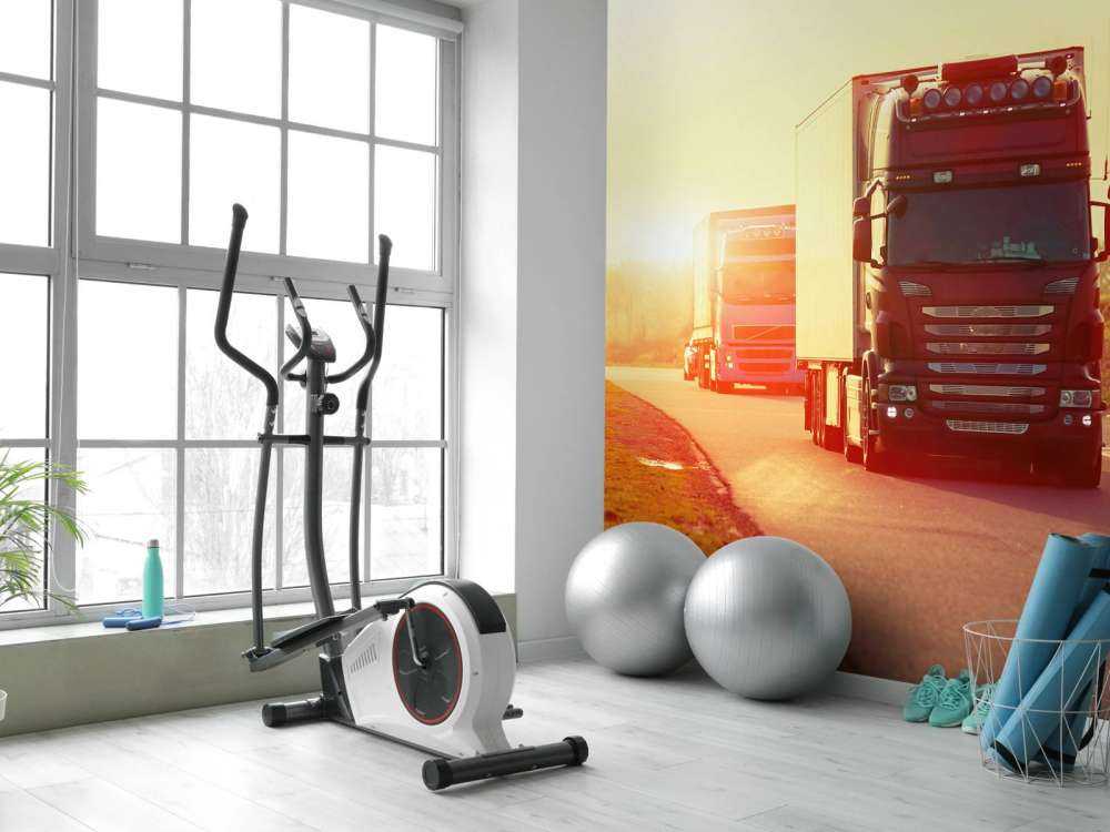 Lastbilar på en motorväg