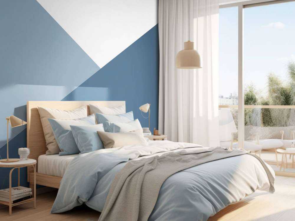 Trianglar i nyanser av blått