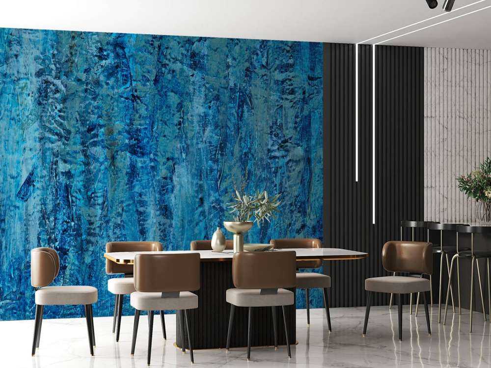 Måla med nyanser av blått