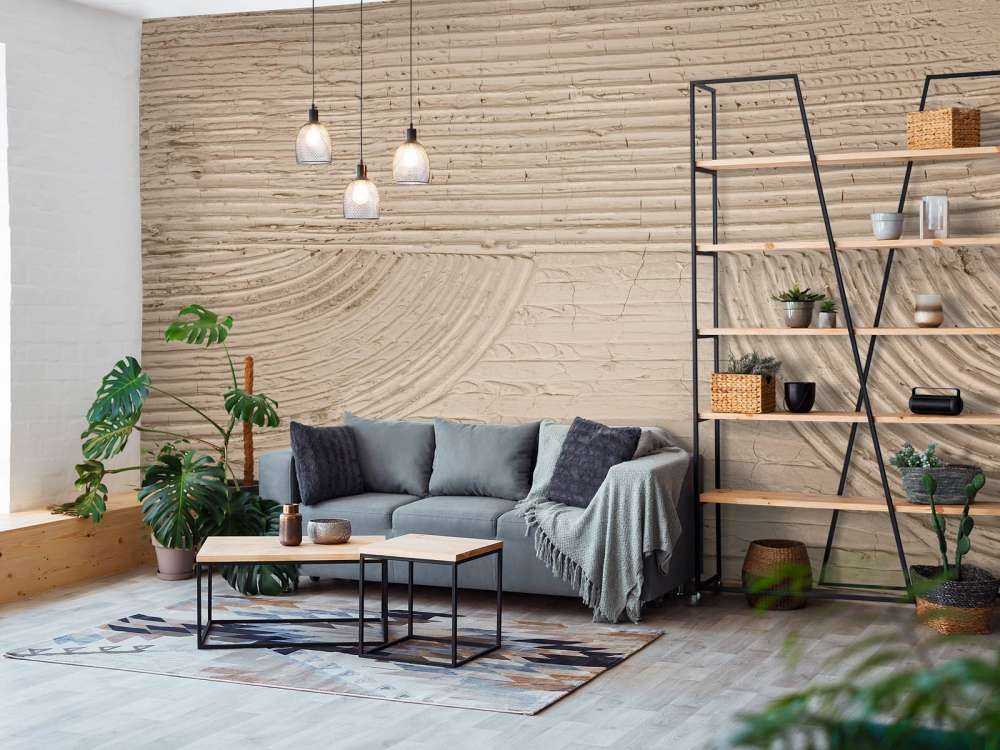 Linjer och strukturer i taupe