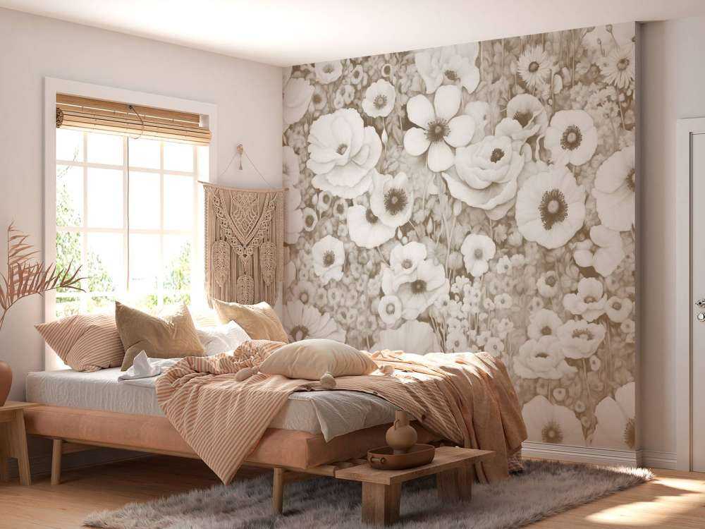 Poppy Tale Monokrom Gul