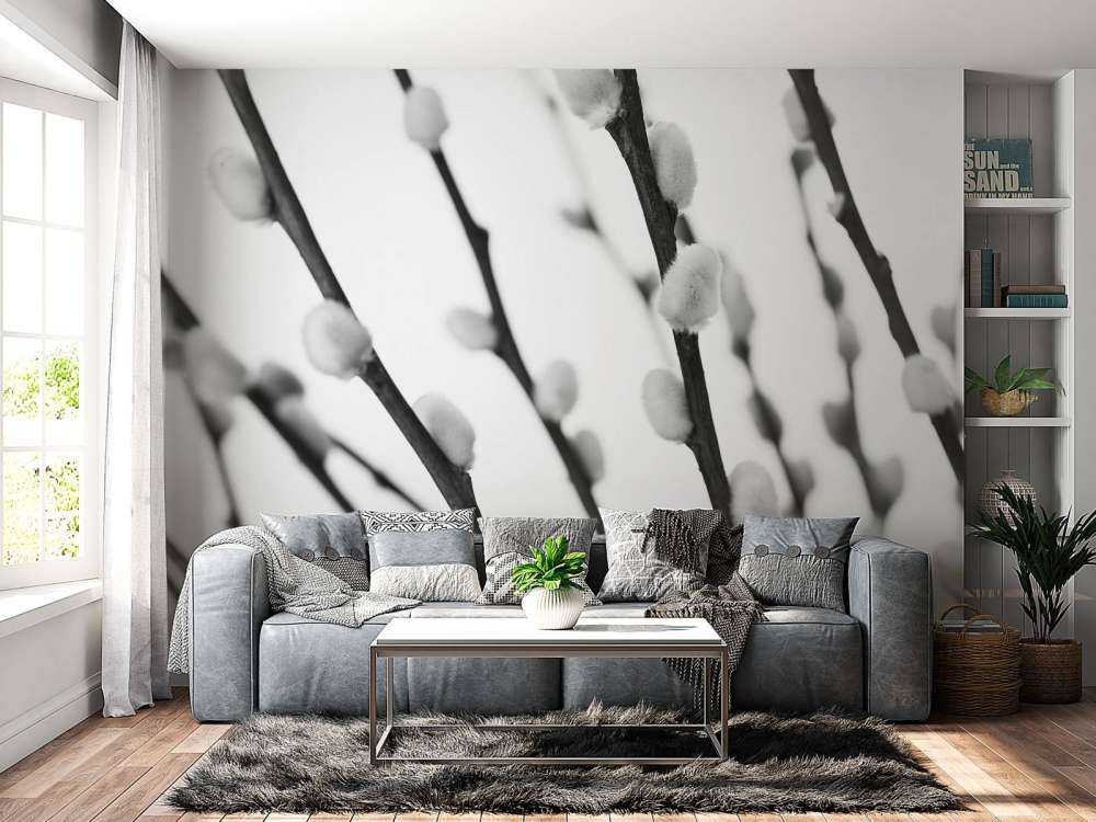 Skogspil i svart och vitt