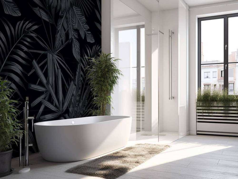 Tropiska svarta blad