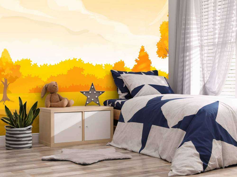 Illustration av ett höstlandskap