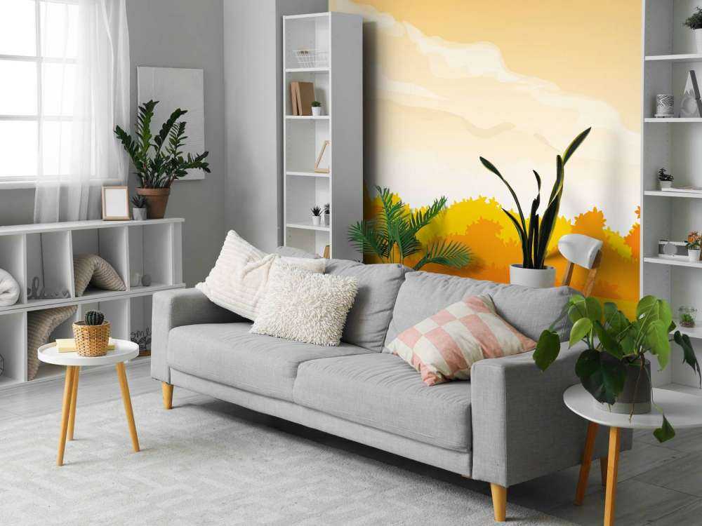 Illustration av ett höstlandskap