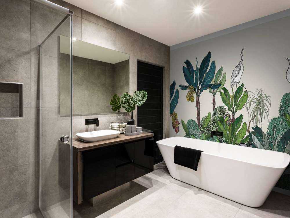 Djungel panorama med djur