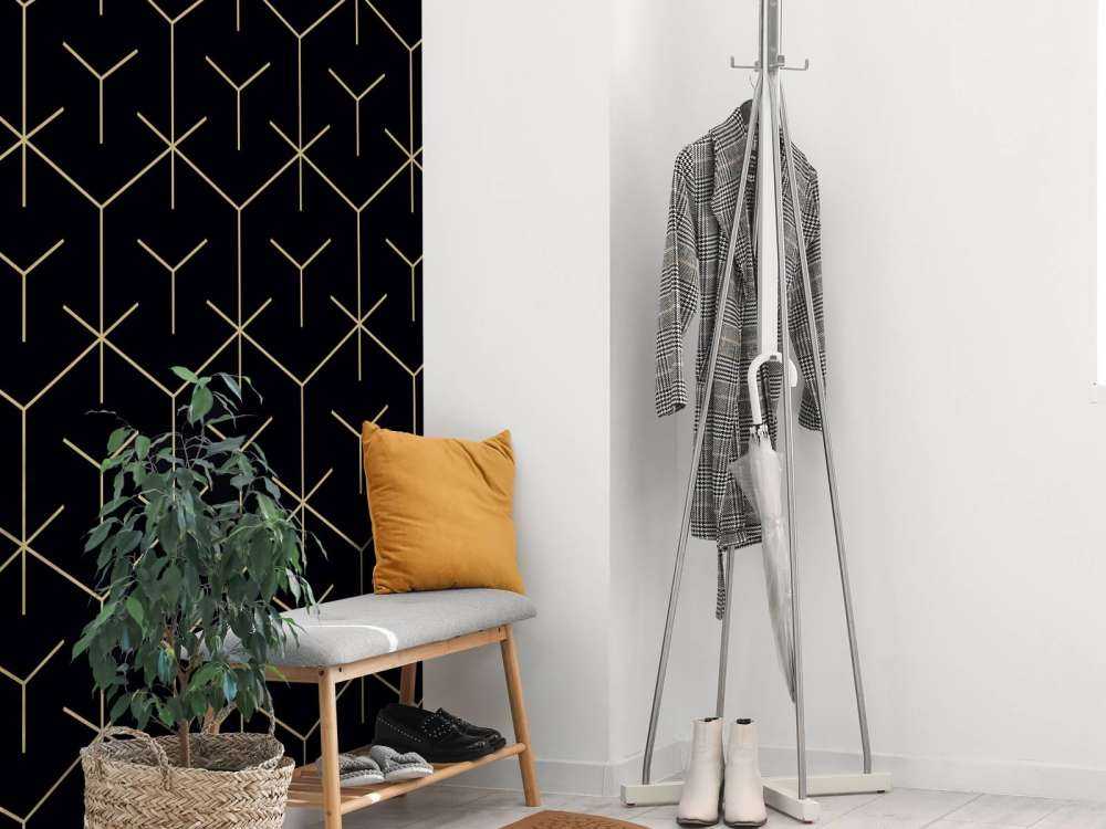 Geometriska sexhörningar, svart