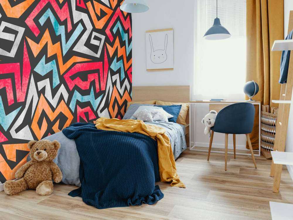 Färgglatt grafiskt tryck