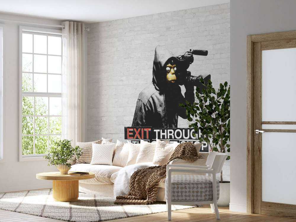 Banksy - ETTGS, white bricks