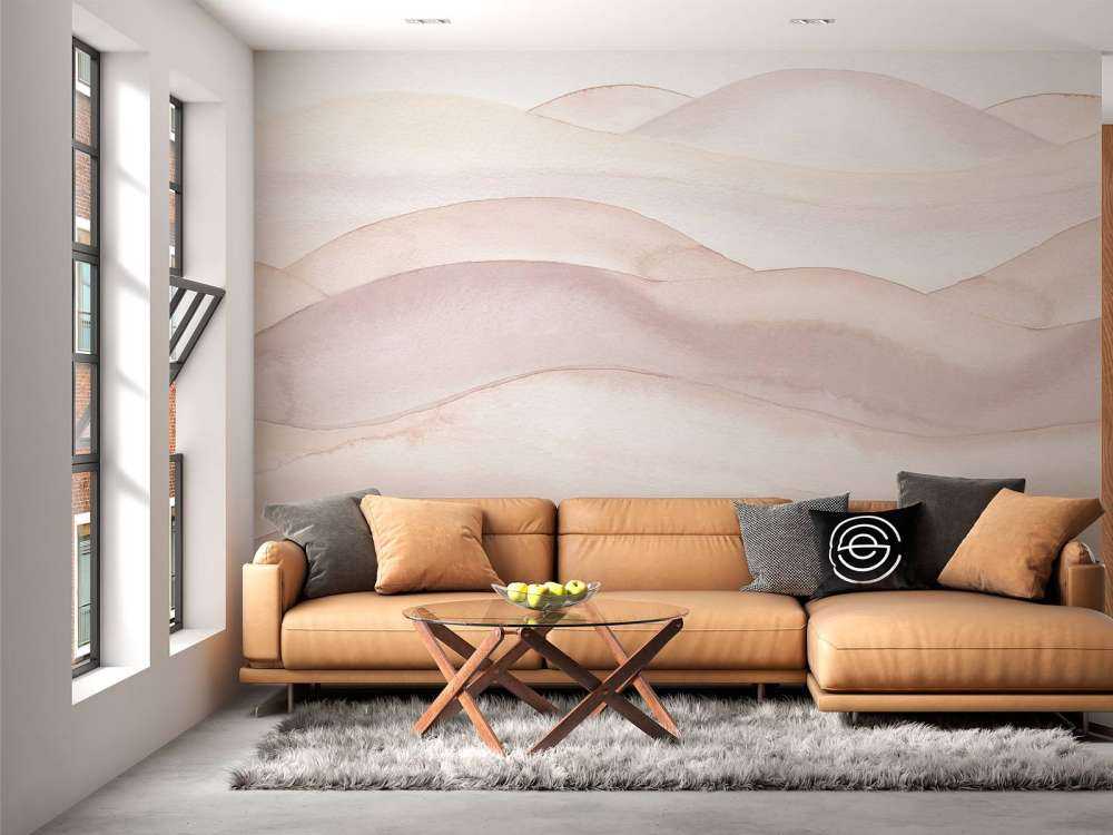 Abstrakt vågig gradient - nude