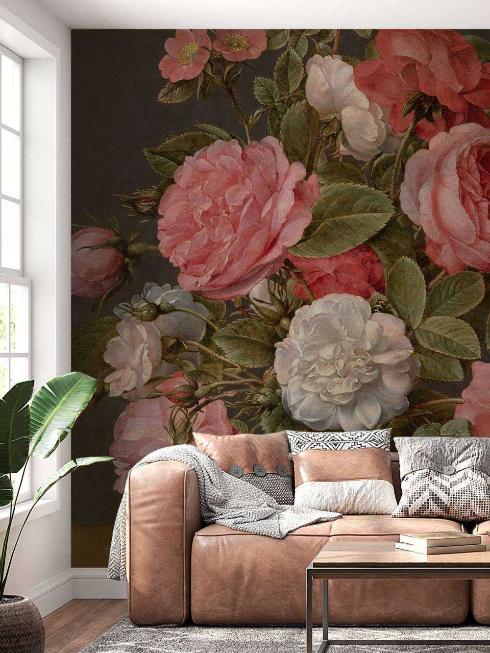 Roser i en glassvase