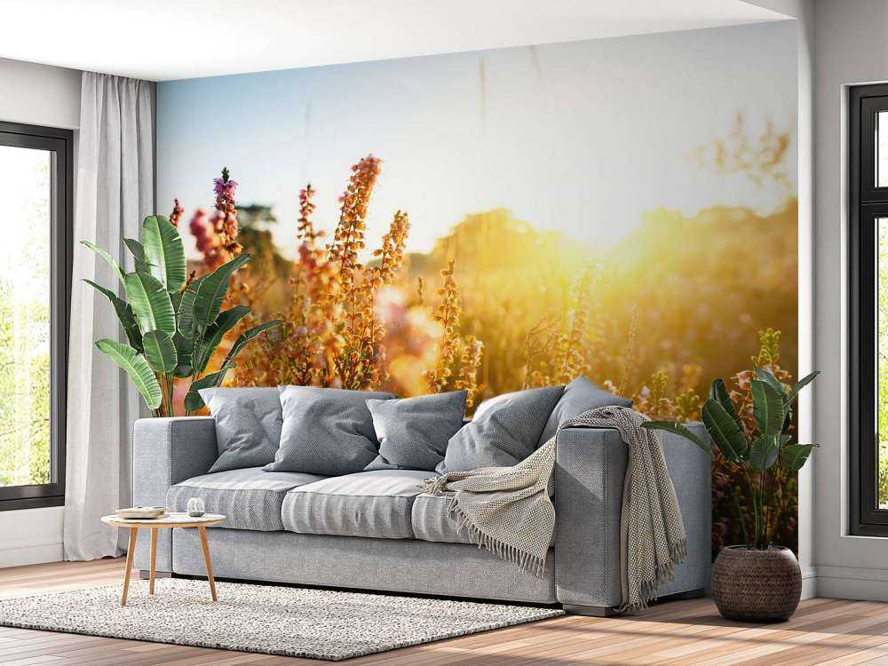 Nærbilde av lyngplante