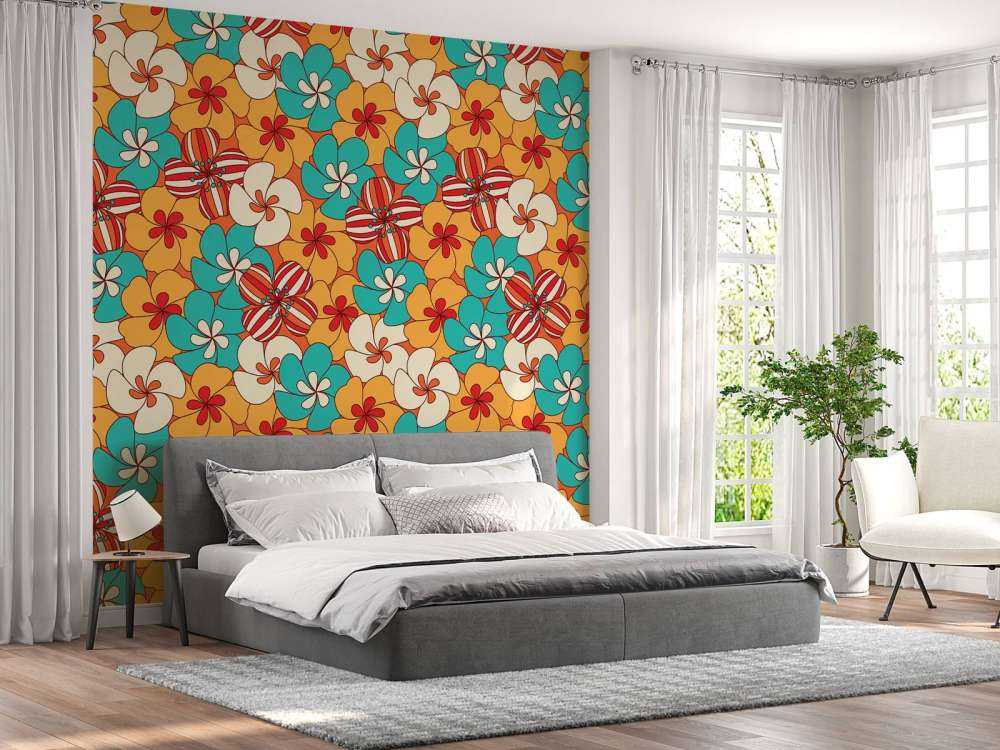 Fargerike vintageblomster