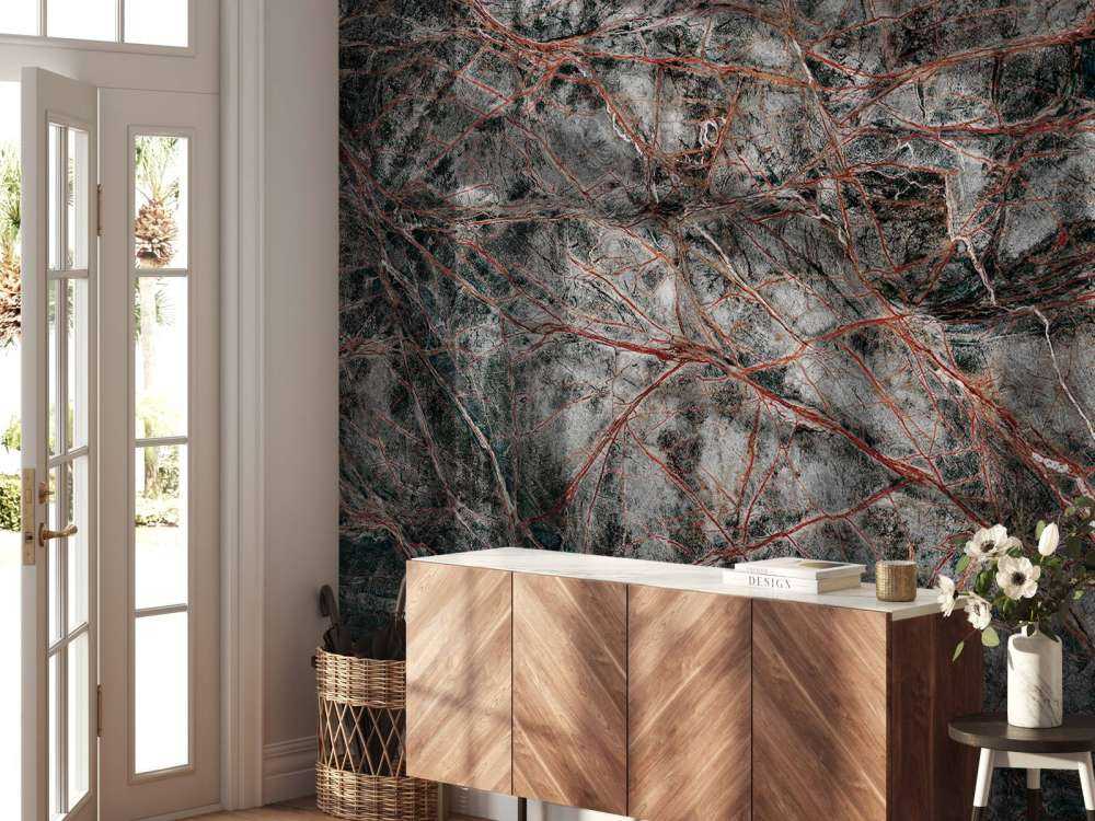 Grå marmor med vakker struktur