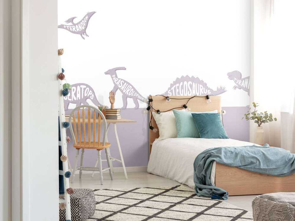 Dinos med tekst i rosa