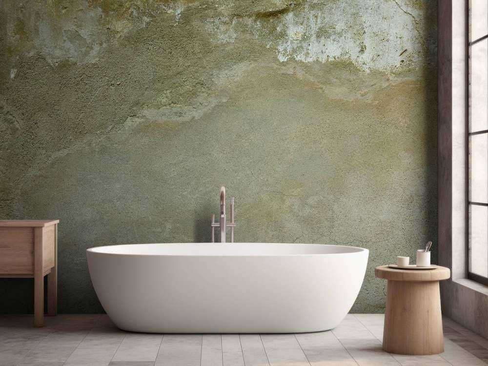 Vegg med restaurert stukk