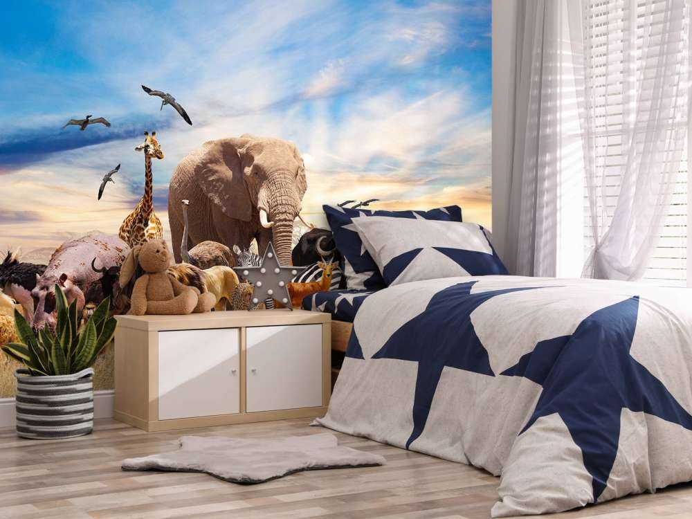 Gruppe afrikanske dyr