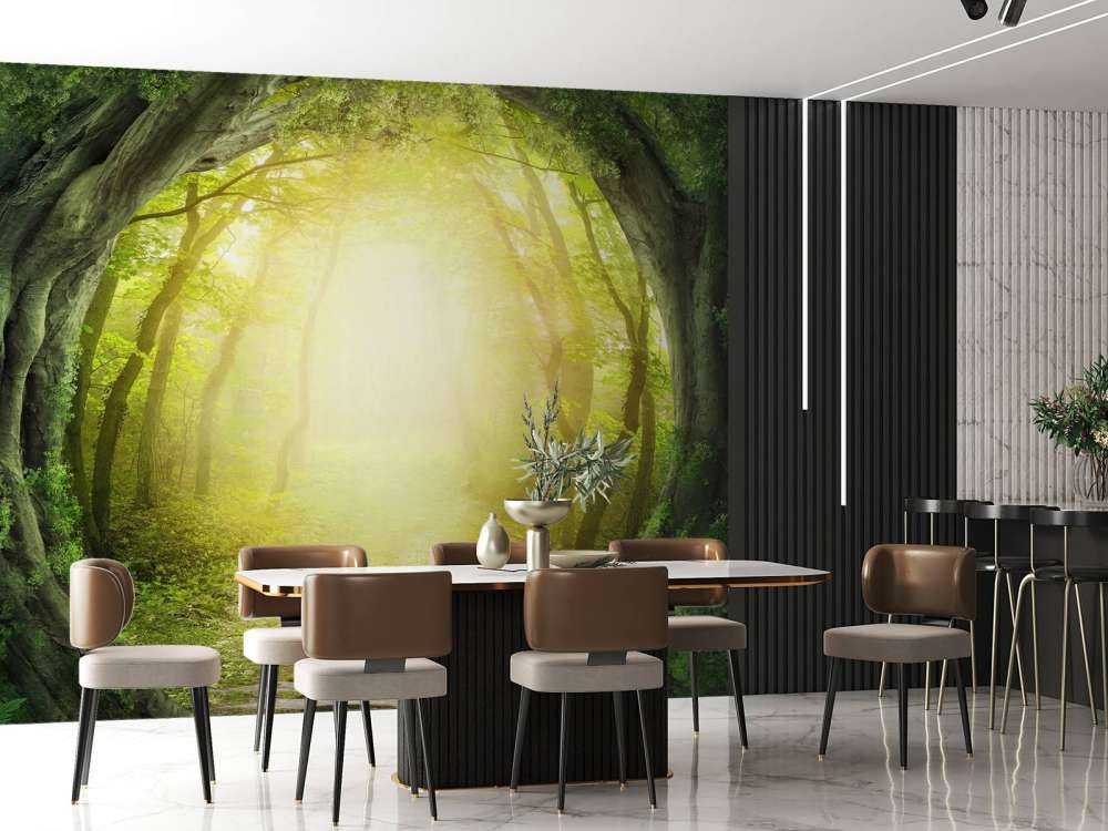 Steinsti gjennom skog