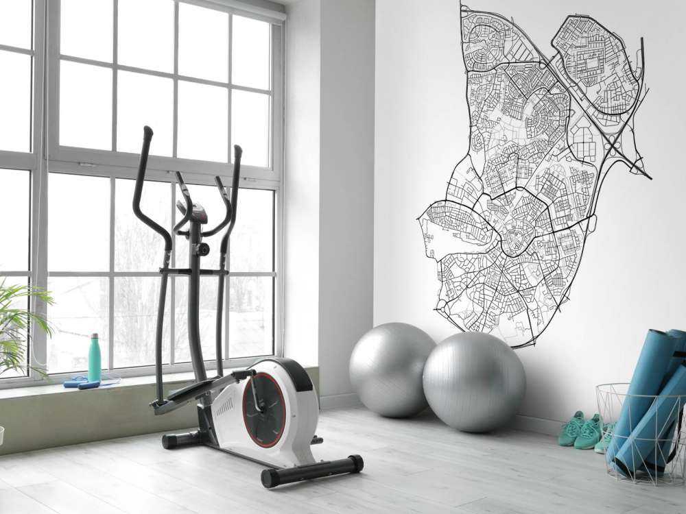 Kart over Amersfoort, hvitt