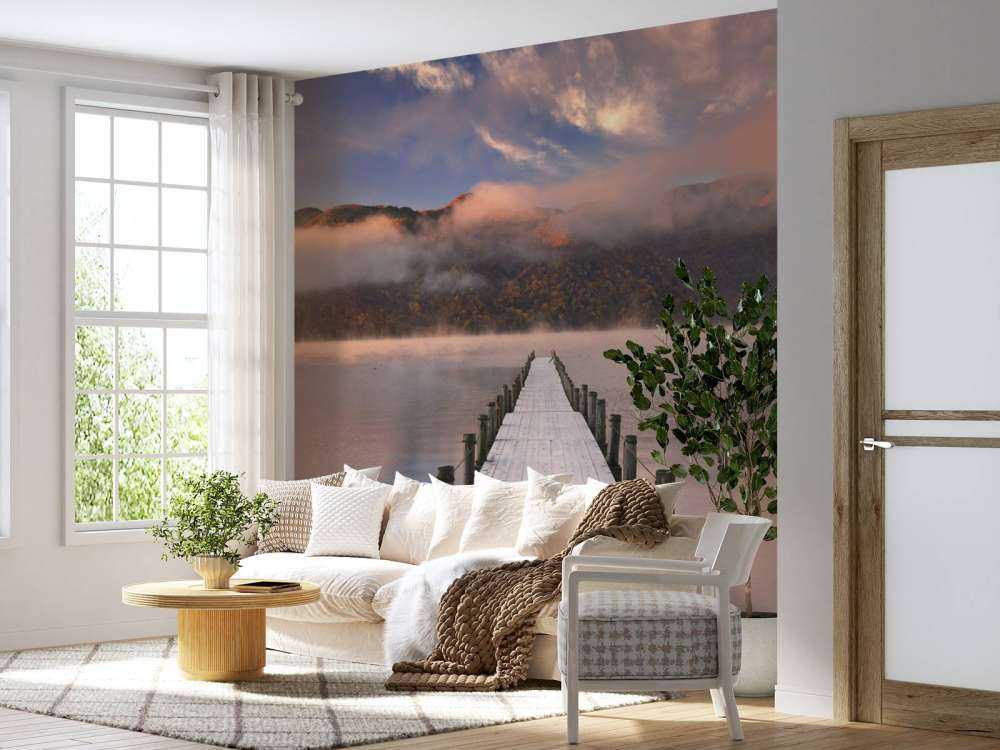 Stillas ved soloppgang