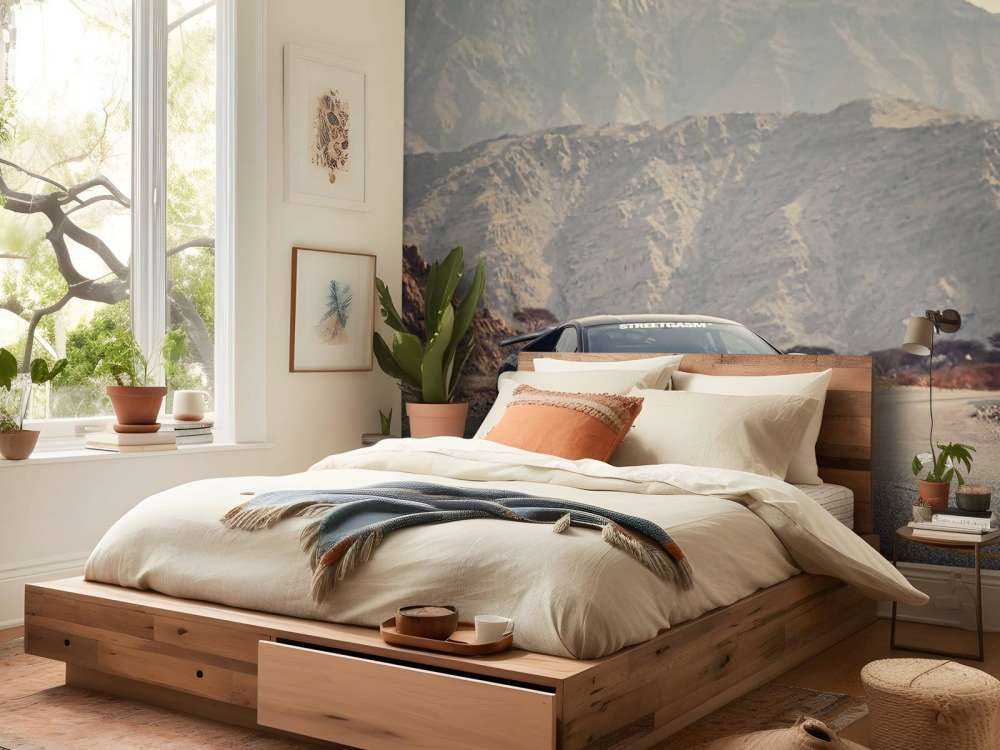 Svart superbil i ørkenen