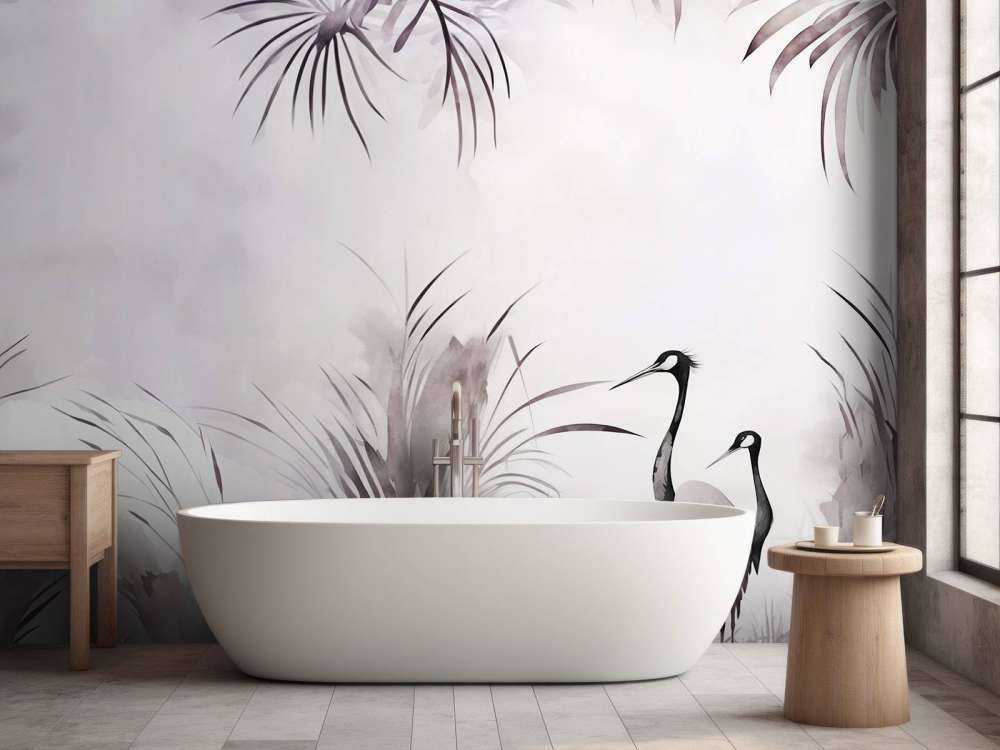 Kraner i feltet hvitt