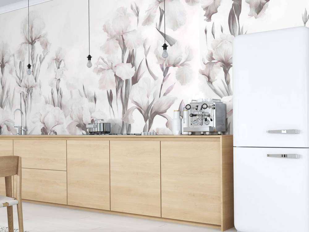 Irisene danser sømløst myk grå