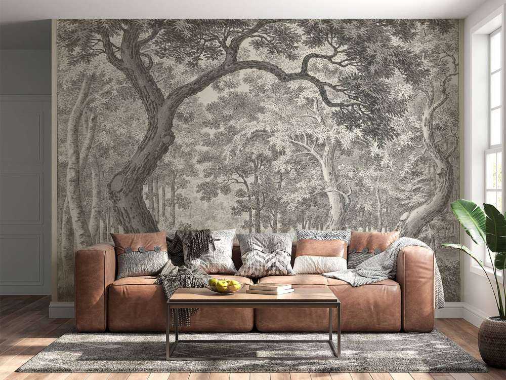 Skogsutsikt med to hjort