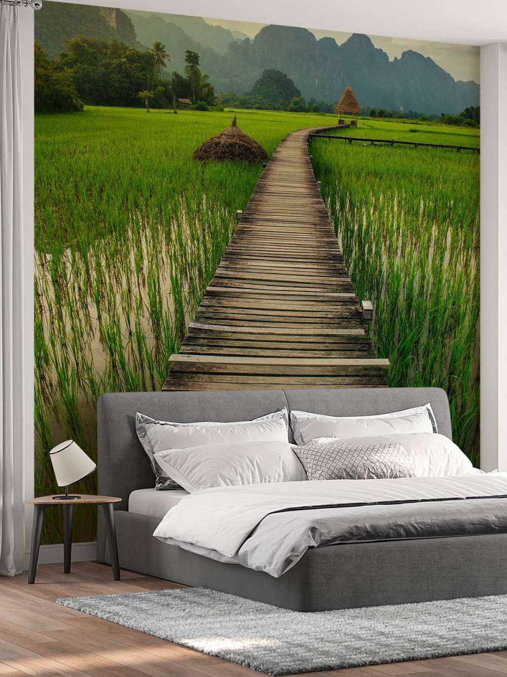 tretillatelse gjennom et risfelt