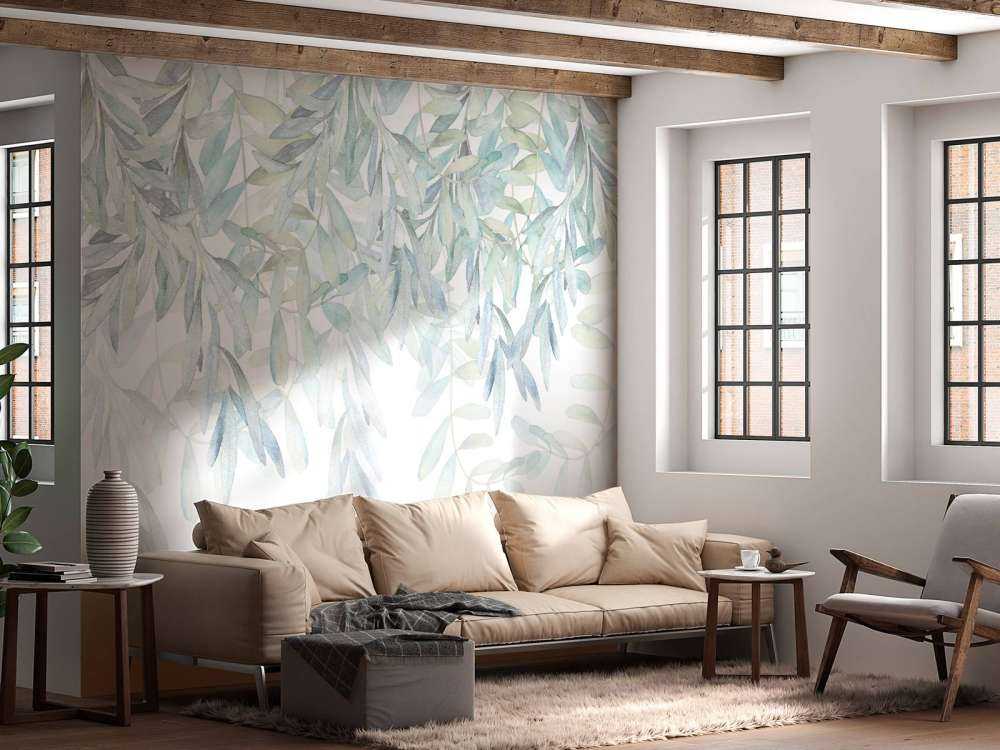 Pastell akvarell blader