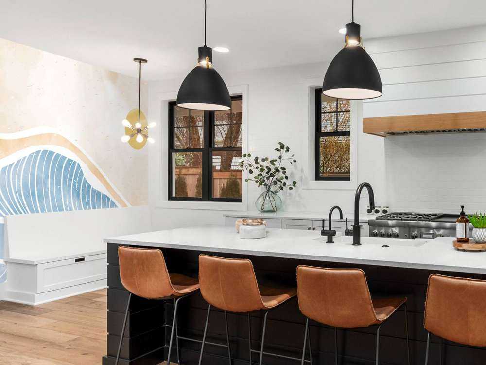 Blå vågor för solen