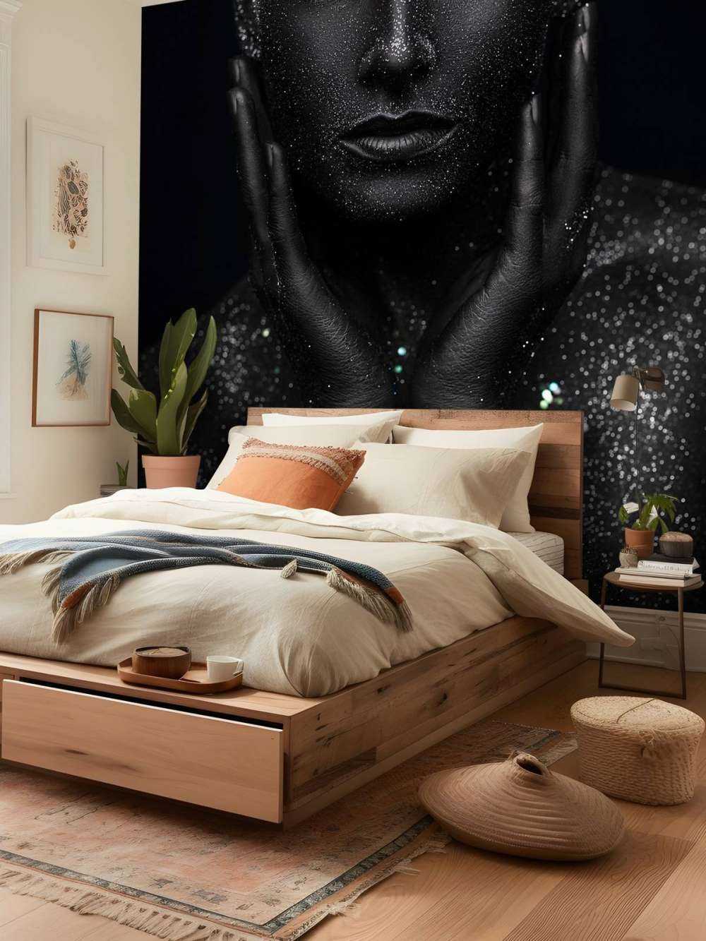 Kvinna med glitter