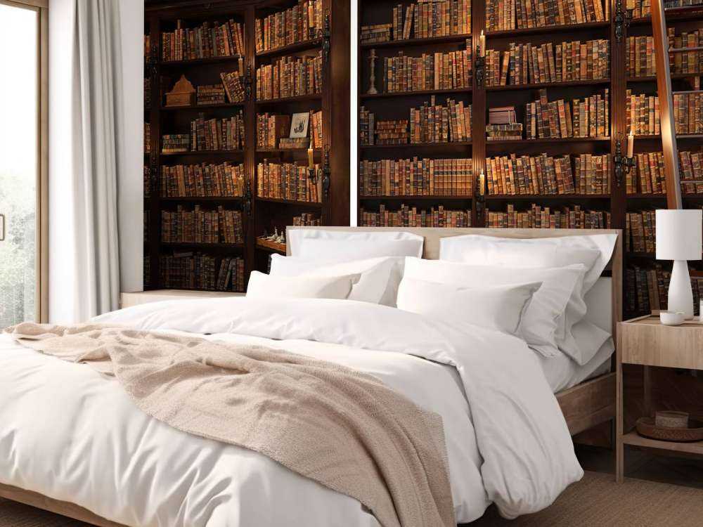 Hemlig bibliotek med dold dörr