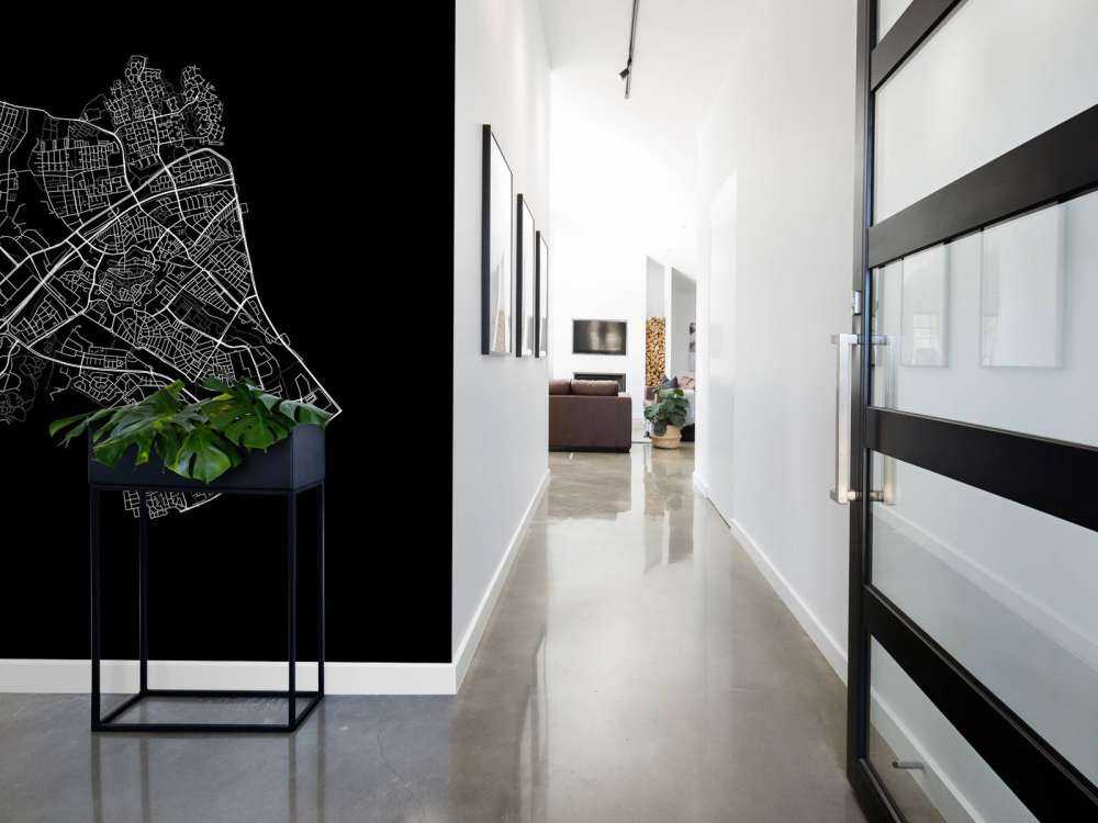 Karta över Zwolle, svart