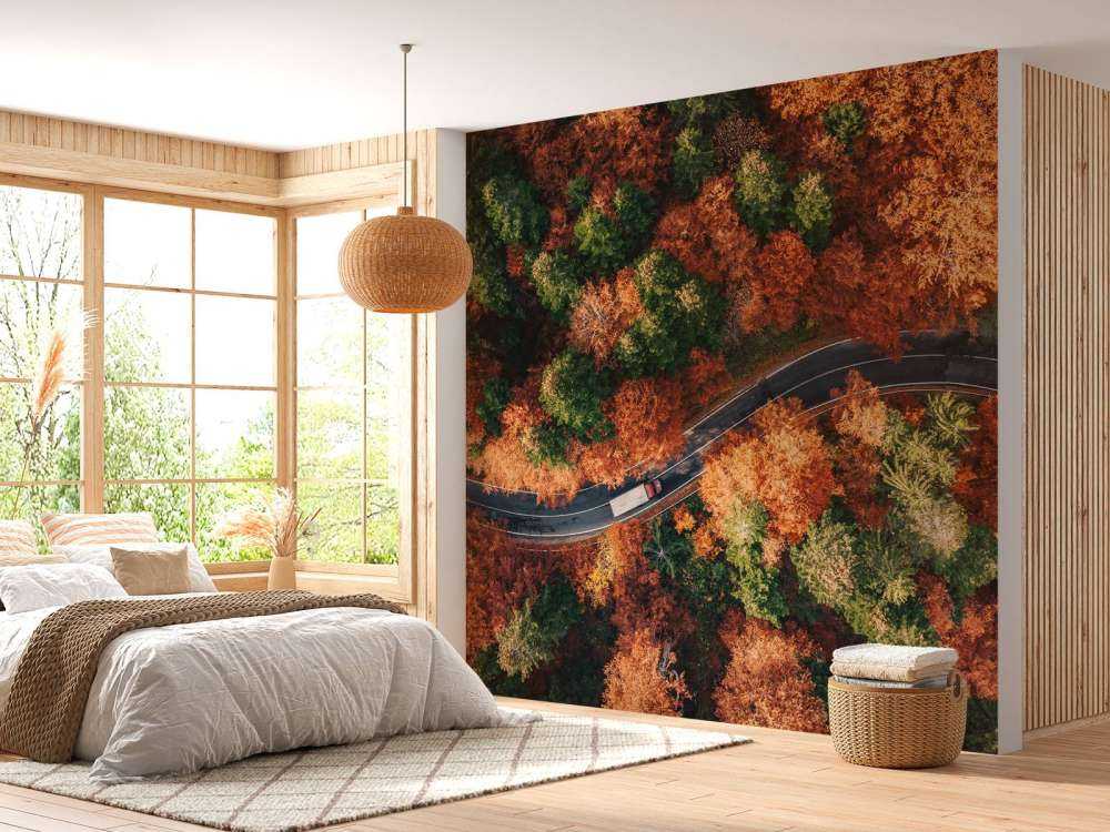 Slingrig väg med lastbil