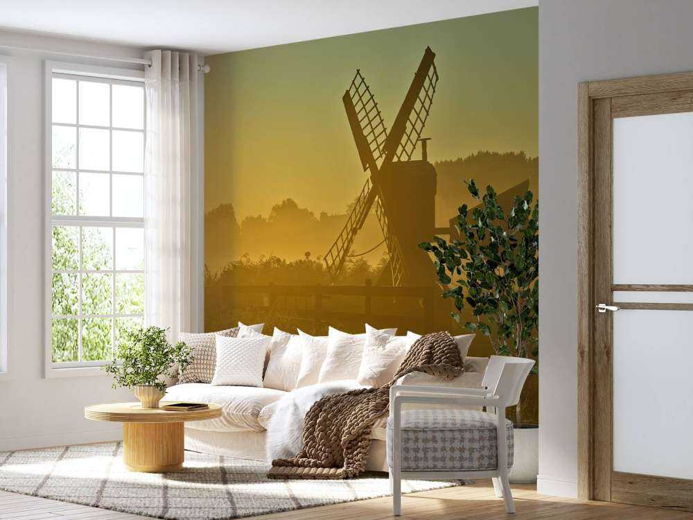 Äng mala på soluppgång