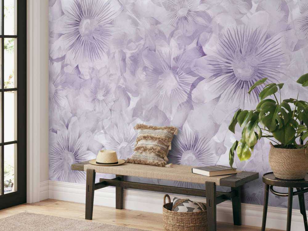 Botanisk akvarell elegans lavendel