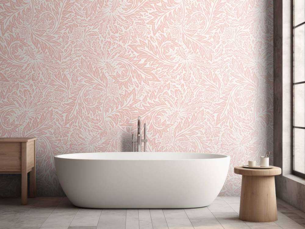 Morris Florals & Leaves - persikofärgad