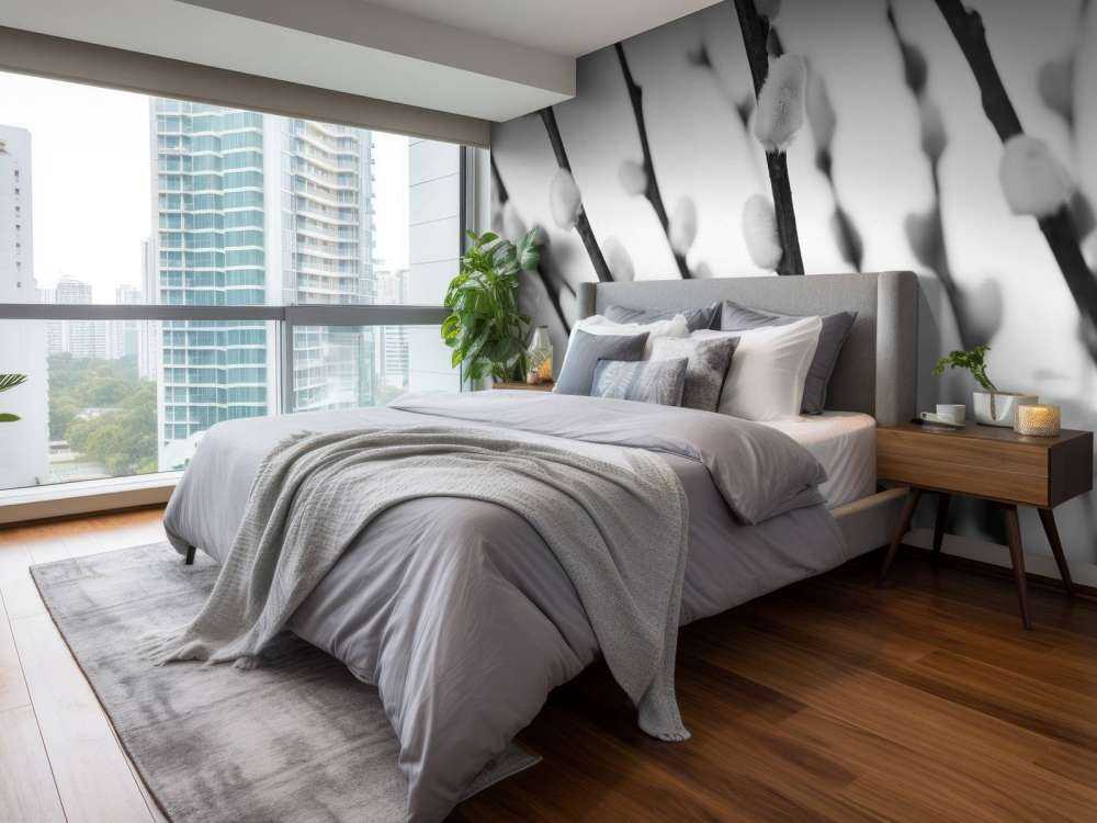 Skogspil i svart och vitt