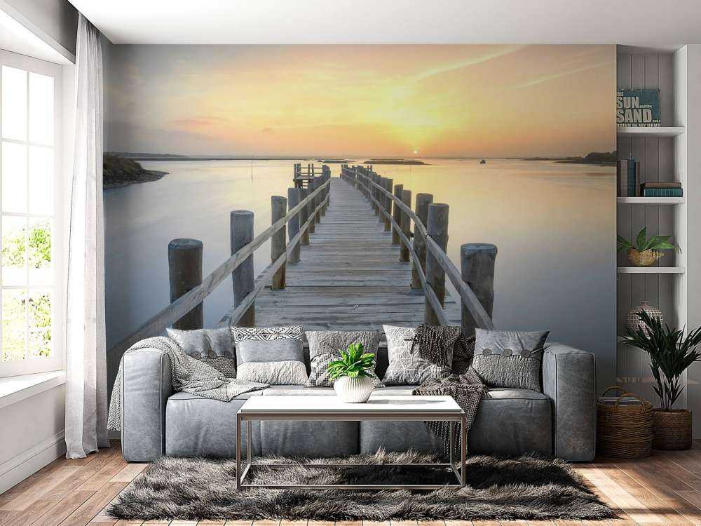 Träställningar vid solnedgången