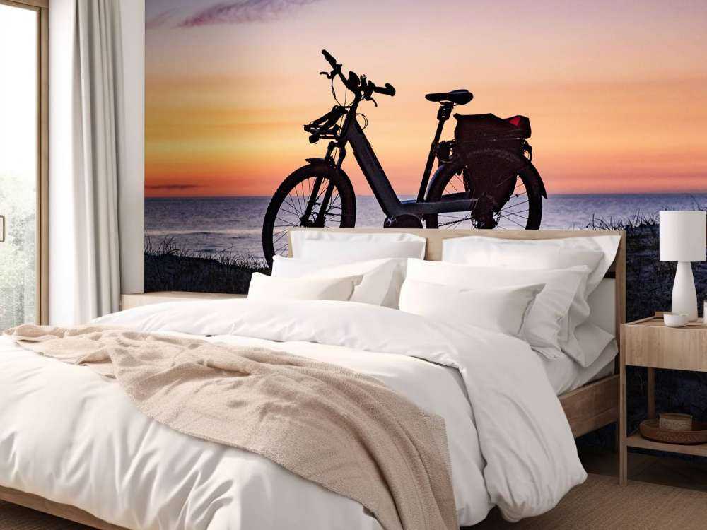 Cykel vid ett hav